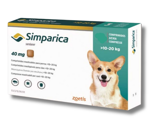 SIMPARICA X 1 TAB (10 A 20 KG)