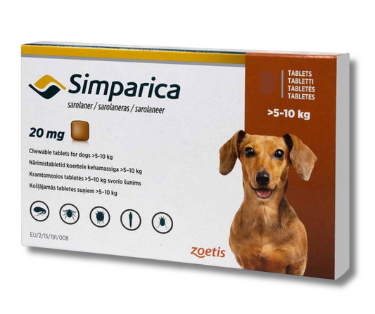 SIMPARICA X 1 TAB (5 A 10 KG)